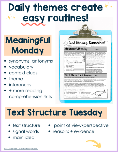 ELA Morning Work 3rd Grade {December} I Distance Learning I Google Slides