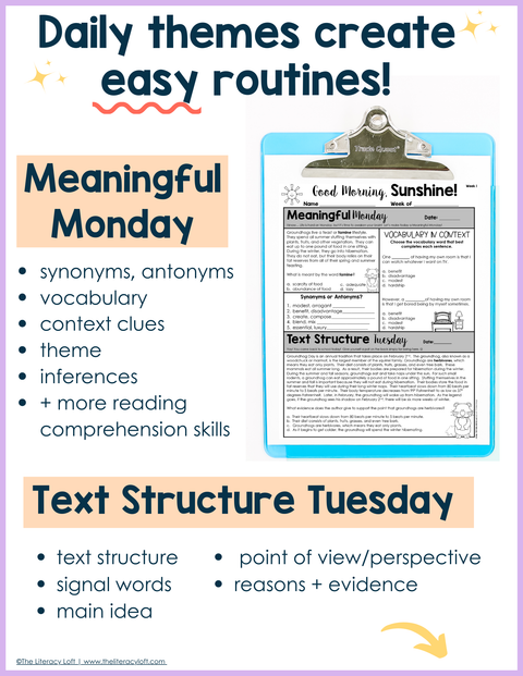 ELA Morning Work 4th Grade {February} I Distance Learning I Google Slides