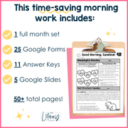 ELA Morning Work 2nd Grade {February} | Distance Learning | Google Slides