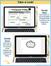 Math Morning Work 1st Grade {November} | Distance Learning | Google Apps