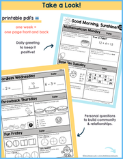 Math Morning Work 1st Grade {November} | Distance Learning | Google Apps