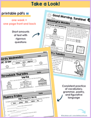 1st Grade ELA Morning Work (November) | Distance Learning | Google Slides