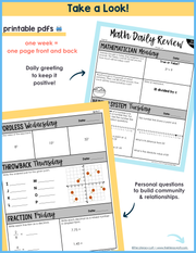 Math Daily Review 6th Grade {November} | Distance Learning | Google Apps