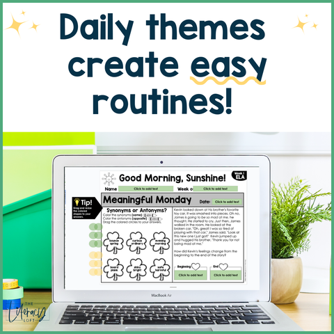 ELA Morning Work 2nd Grade {March} | Distance Learning | Google Slides