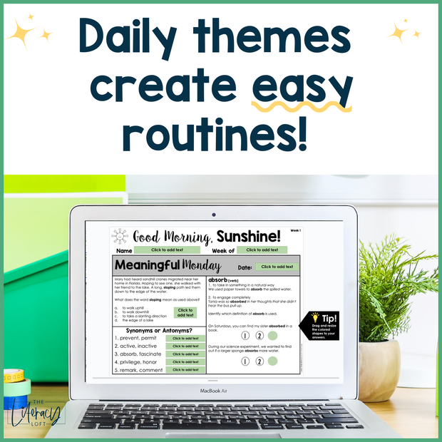 ELA Morning Work 3rd Grade {March} | Distance Learning | Google Slides