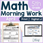 Math Morning Work 5th Grade {April} | Distance Learning | Google Slides