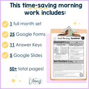 ELA Morning Work 3rd Grade {April} | Distance Learning | Google Slides