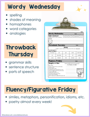 1st Grade ELA Morning Work (December) I Distance Learning I Google Slides