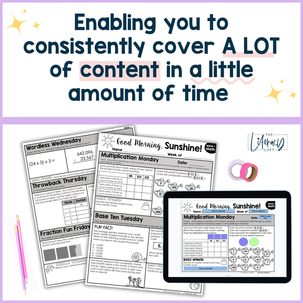 Math Morning Work 4th Grade {April} | Distance Learning | Google Apps