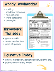 ELA Morning Work 5th Grade {December} I Distance Learning I Google Slides