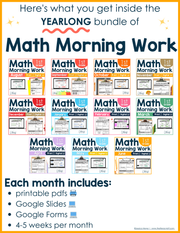 ELA + Math Morning Work 1st Grade {The Bundle} | Distance Learning | Google Slides