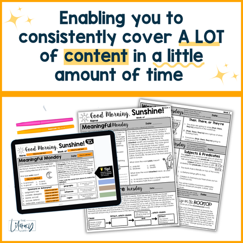 3rd Math & 4th ELA Morning Work Bundle