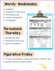 ELA Morning Work 3rd Grade {December} I Distance Learning I Google Slides