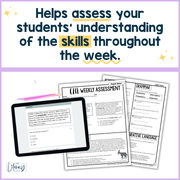 ELA Weekly Assessments 8th Grade | Printable | Google Forms