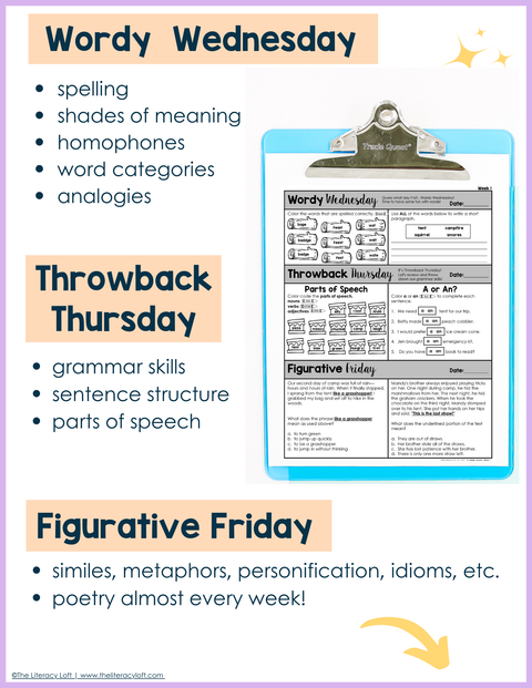 ELA Morning Work 3rd Grade {August} | Distance Learning | Google Slides