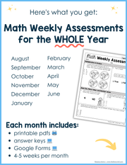 3rd Grade Math Morning Work and Weekly Assessments Bundle