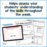 Math Weekly Assessments 3rd Grade | Printable | Google Forms