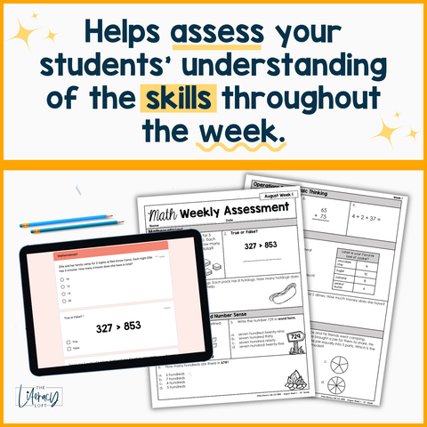 3rd Math & 4th ELA Weekly Assessments Bundle