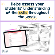 ELA Weekly Assessments 2nd Grade | Printable | Google Forms