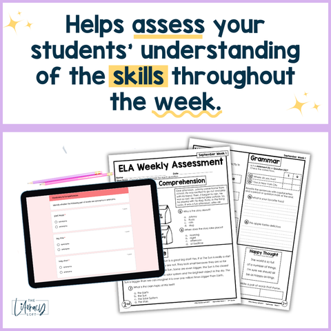 ELA Weekly Assessments 2nd Grade | Printable | Google Forms