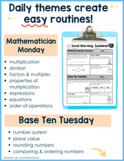 Math Morning Work 2nd Grade Bundle | Printable | Google Slides and Forms