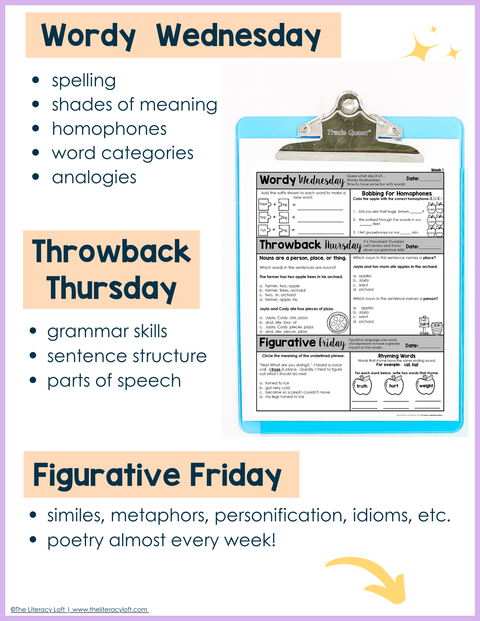 ELA Morning Work 3rd Grade {September} | Distance Learning | Google Slides and Forms