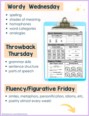 ELA Morning Work 2nd Grade {August} | Distance Learning | Google Slides