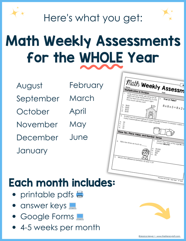 5th Grade Math Morning Work and Weekly Assessments Bundle