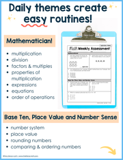 Math Weekly Assessments 2nd Grade | Printable | Google Forms