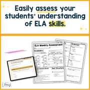 2nd Grade ELA Reading Comprehension October Morning Work Assessment Elementary