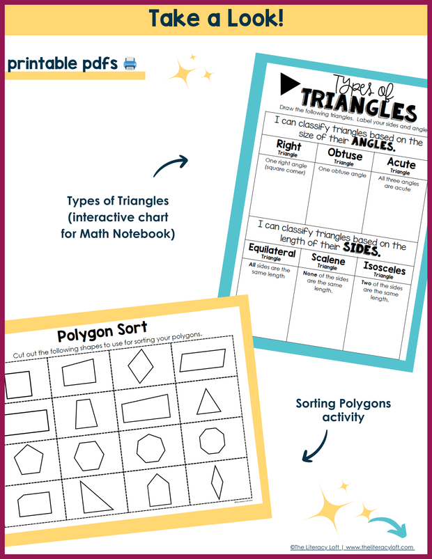 2D Shapes Sorting Categories Activities Math Review 3rd 4th 5th Grade Worksheets