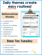 Math Morning Work 1st Grade Bundle | Printable | Google Slides and Forms