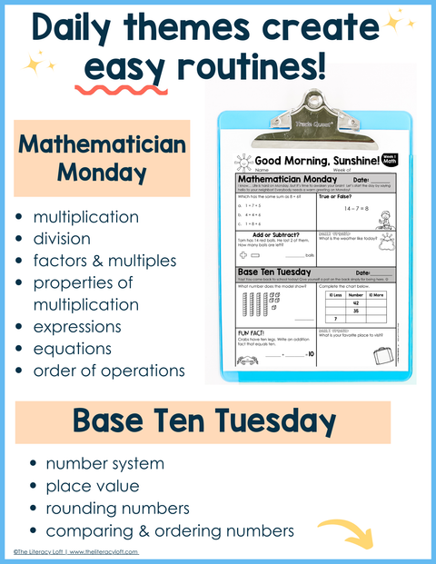 Math Morning Work 1st Grade Bundle | Printable | Google Slides and Forms