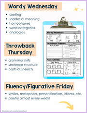 1st Grade ELA Morning Work (August) | Distance Learning | Google Slides