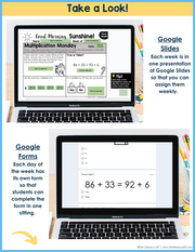 Math Morning Work 4th Grade {December} I Distance Learning I Google Apps