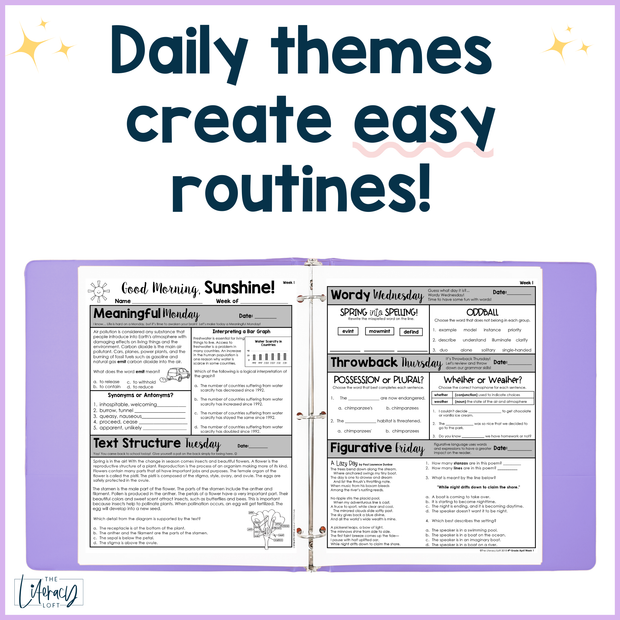 ELA Morning Work 4th Grade {April} | Distance Learning | Google Slides