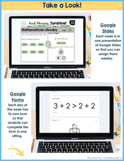 Math Morning Work 1st Grade {December} I Distance Learning I Google Apps