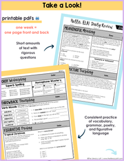 ELA Daily Review 8th Grade {December} I Distance Learning I Google Slides and Forms