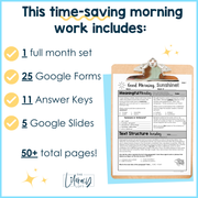 ELA Morning Work 4th Grade {May} | Distance Learning | Google Slides