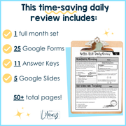 ELA Daily Review 6th Grade {May} | Distance Learning | Google Slides and Forms