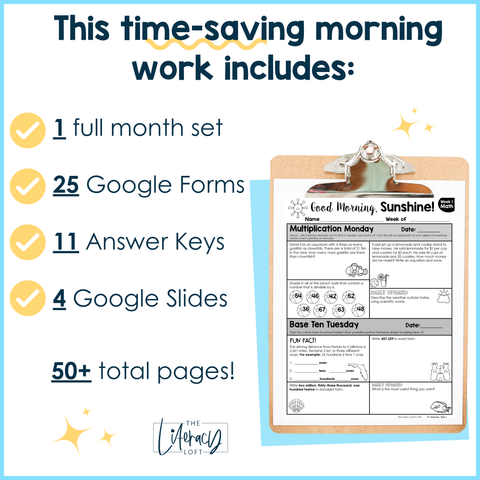 Math Morning Work 4th Grade {May} | Distance Learning | Google Apps