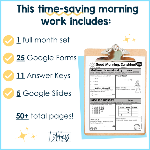 Math Morning Work 1st Grade {May} | Distance Learning | Google Apps