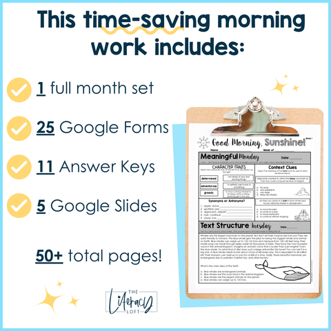 ELA Morning Work 3rd Grade {May} | Distance Learning | Google Slides