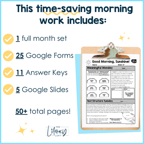 ELA Morning Work 2nd Grade {May} | Distance Learning | Google Slides