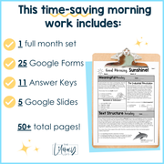 ELA Morning Work 5th Grade {May} | Distance Learning | Google Apps