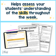 ELA Weekly Assessments 6th Grade May Morning Work | Printable | Google Forms