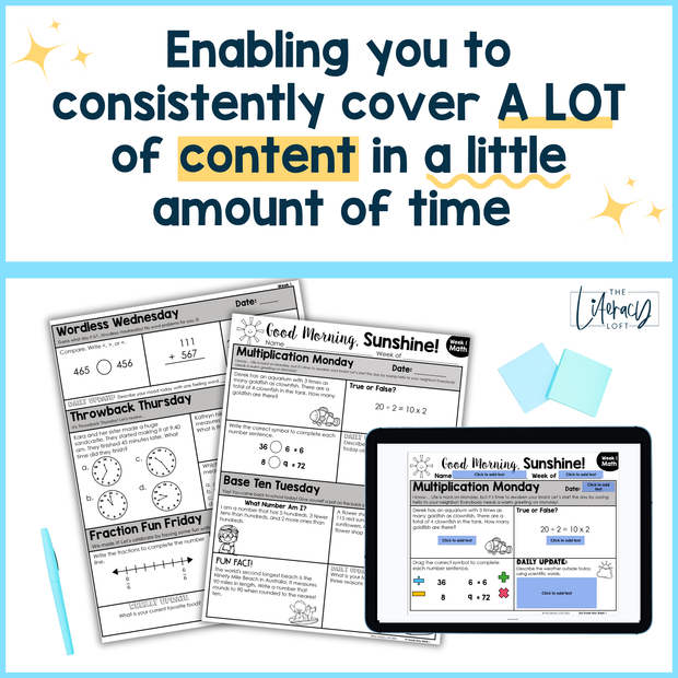 Math Morning Work 3rd Grade {May} | Distance Learning | Google Apps