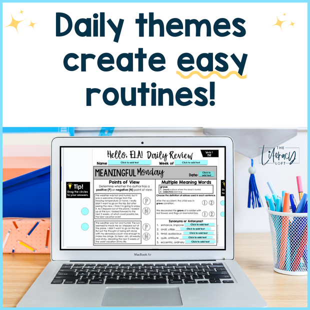 ELA Daily Review 8th Grade {May} | Distance Learning | Google Slides and Forms