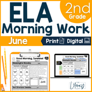 ELA Morning Work 2nd Grade {June} | Distance Learning | Google Slides