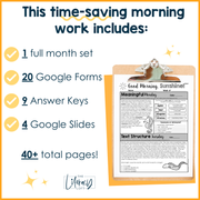 ELA Morning Work 5th Grade {June} | Distance Learning | Google Slides